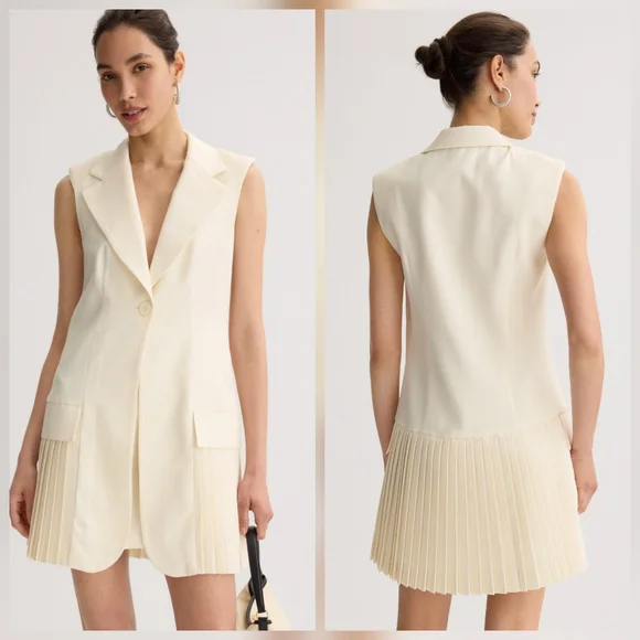 Sandro Carine Sleeveless Mini Casual Dress V-neck Sleeveless Front button - Picture 1 of 13